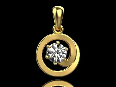 Solitaire Pendant  3D print model