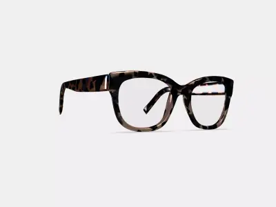 Tatum Eyeglasses in Smoky Pearl Tortoise 3D model