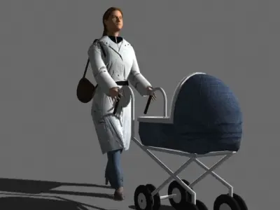 Walking 3D People - model 3D model