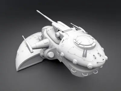 AAT Battle Tank Scale model 3D print model