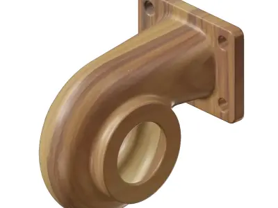 Wooden Turbine Housing Toy 3D model