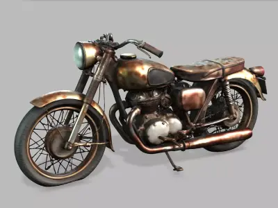 An old motorcycle 3D model