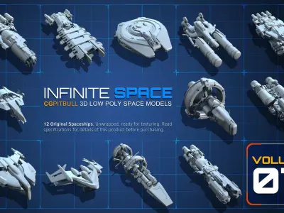 LOW - SPACE Vol07 Low-poly 3D model