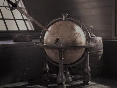 Pirate Cabin 3D Environment 3D model