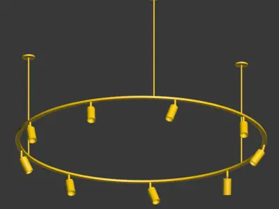 Lino Round Spotlight Pendant Lampatron 3D model