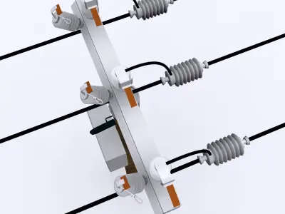 Electrical Post MAX 2010 3D model