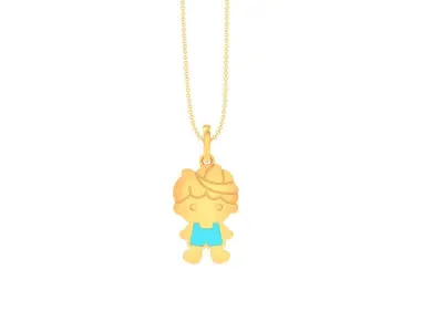 Kids Pendants 3dm STL OBJ FBX Renders Details 3D print model 22