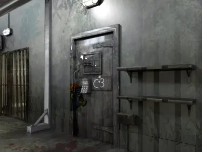 Old Prison Low-poly 3D model