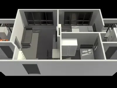 Apartment room by REVIT 25R16 3D model