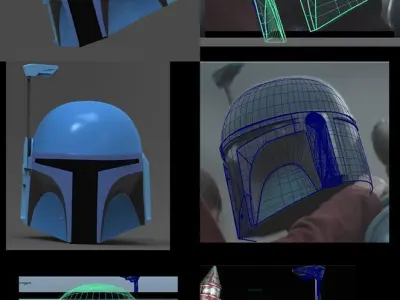  Mandalorian Death Watch helmet STL file for 3d print 3D print model