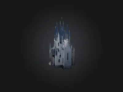 Church Low-poly 3D model 4