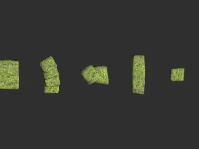 Stone Platforms - Moss 1 Low-poly 3D model