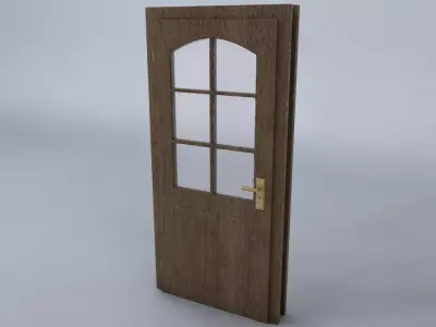 Wooden door 3D model