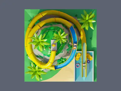land 2A Low-poly 3D model