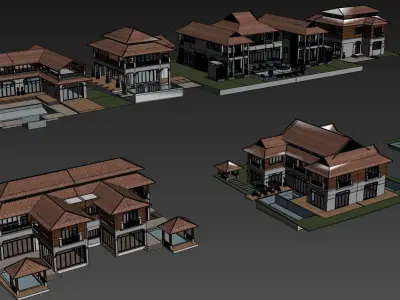 Resort Buildings Design 3D model