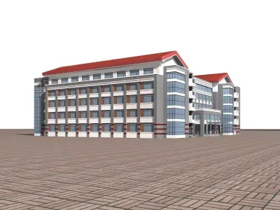School Building 3D model 96