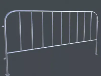 Crowd Control Barrier Low-poly 3D model