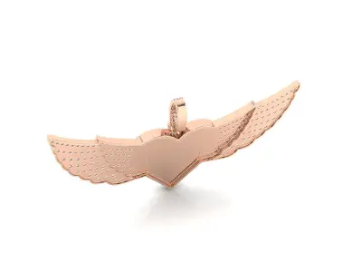 Heart dog tag hip-hop pendant 3D print model