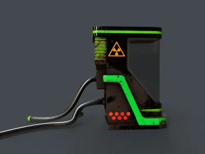 Sci-Fi Teleportation Capsule V1 - 05 Low-poly 3D model