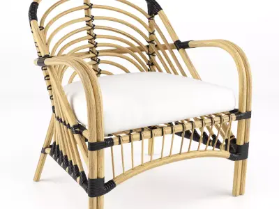 Rattan armchair 3D model