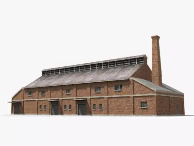 Factory xx13 Low-poly 3D model