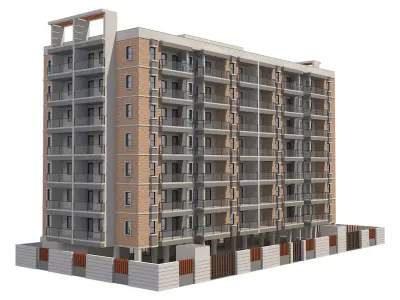 Apartment Building 14 3D model