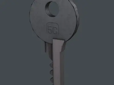 Low poly game ready keys model key Low-poly 3D model