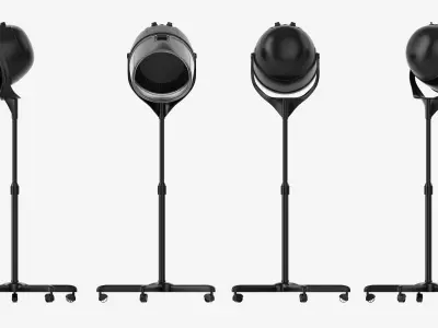 Freestanding Hair Dryer for Hair Salon 3D model