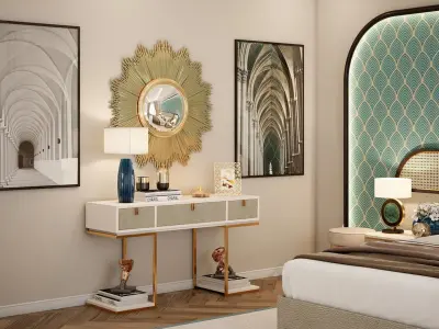 Luxury interior design scene SketchUp 3D Model with lighting  3D model