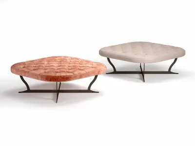 Richard Coffee Table Marble and Soft 120 3D model