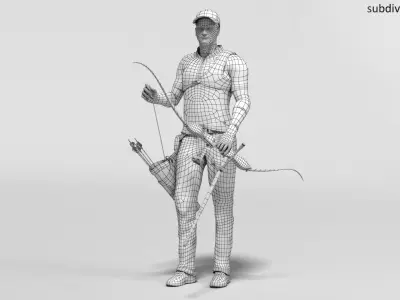  Male Olympic Archery Animated HQ 