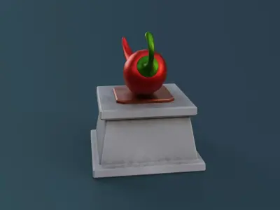 Chili Pepper Monument Low-poly 3D model