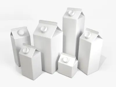  Beverage Carton Gable-Top Full Set - Customizable Pack 