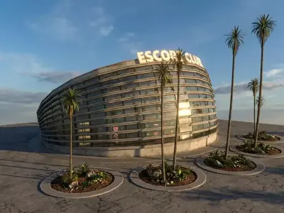 Modern Curved Escort Club Building Low-poly 3D model