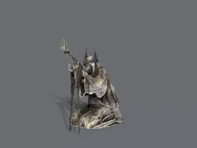 Dark Woman Statue Low-poly 3D model