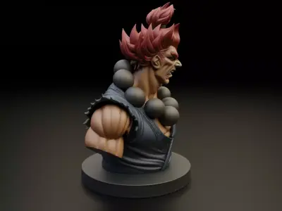 Bust Akuma Street Fighter 3D print model