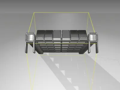 Futuristic Stairs - 14 - Basic Textures Low-poly 3D model