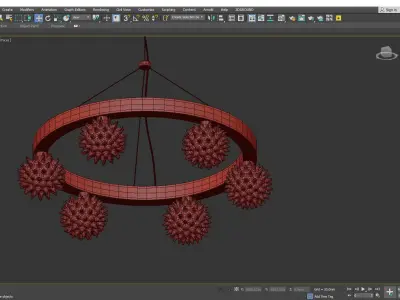 SFORZINDA CHANDELIER 6 LIGHTS Low-poly 3D model