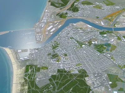 Ventspils Latvia Low-poly 3D model