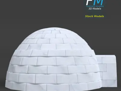 Igloo made out of paper 3D model