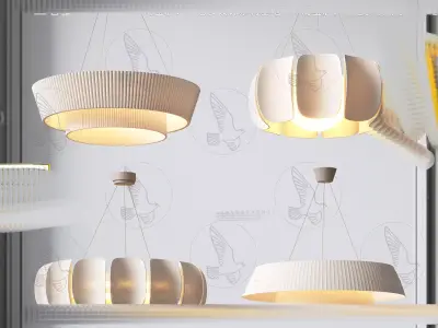 Modern chandelier combination 3D model download 3D model