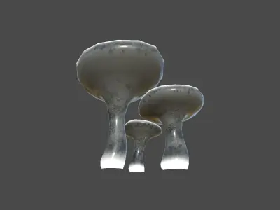 Fantasy Mushroom J10 Black - Scene Backdrop Design Low-poly 3D model
