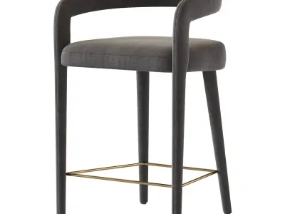 LISETTE WHITE COUNTER STOOL 3D model