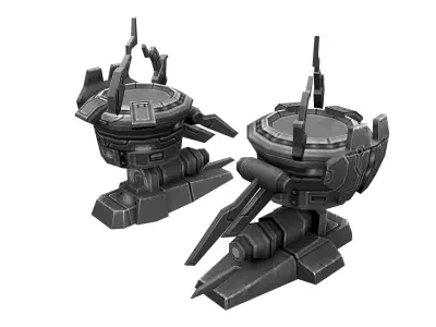 Rotating turret - laser type 03 3D model