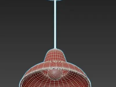BRUNCH industrial pendant light with shade 3D model
