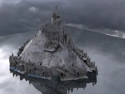 Medieval Crusades Fortress 3D model