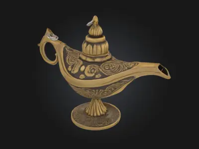 Magic Lamp  Mystical Relic of Wishes and Wonder 3D model
