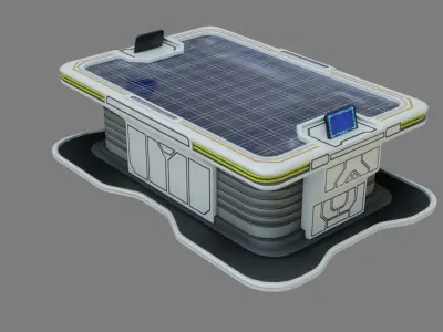 Sci-fi Work Bench - Low poly - PBR - Game ready Low-poly 3D model purchase