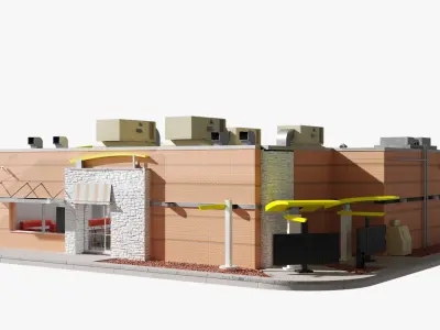  Unbranded Fast Food Building 