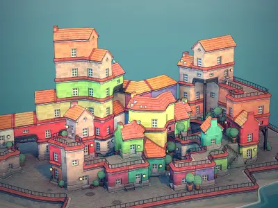 cute Town 1 3D model